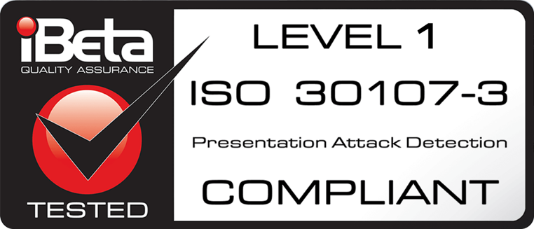iBeta Level 1 ISO 30107-3 Compliant