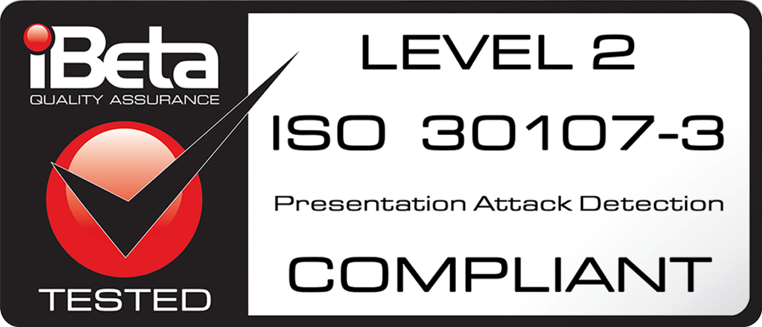 iBeta Level 2 ISO 30107-3 Compliant